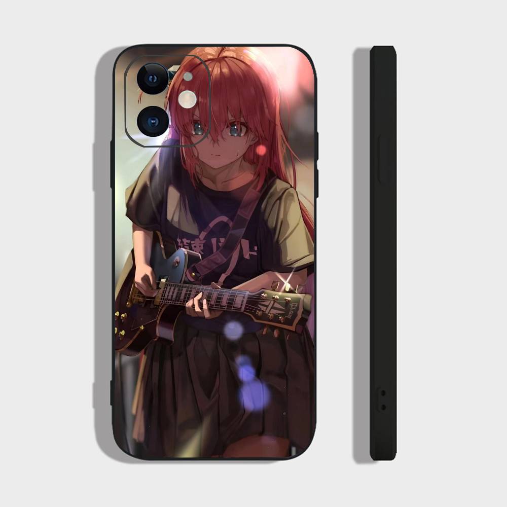 Anime Bocchi The Rock For IPhone 15 16 14 Plus 13 12 11 17 Pro Max 17 Air Black Soft Phone Cover
