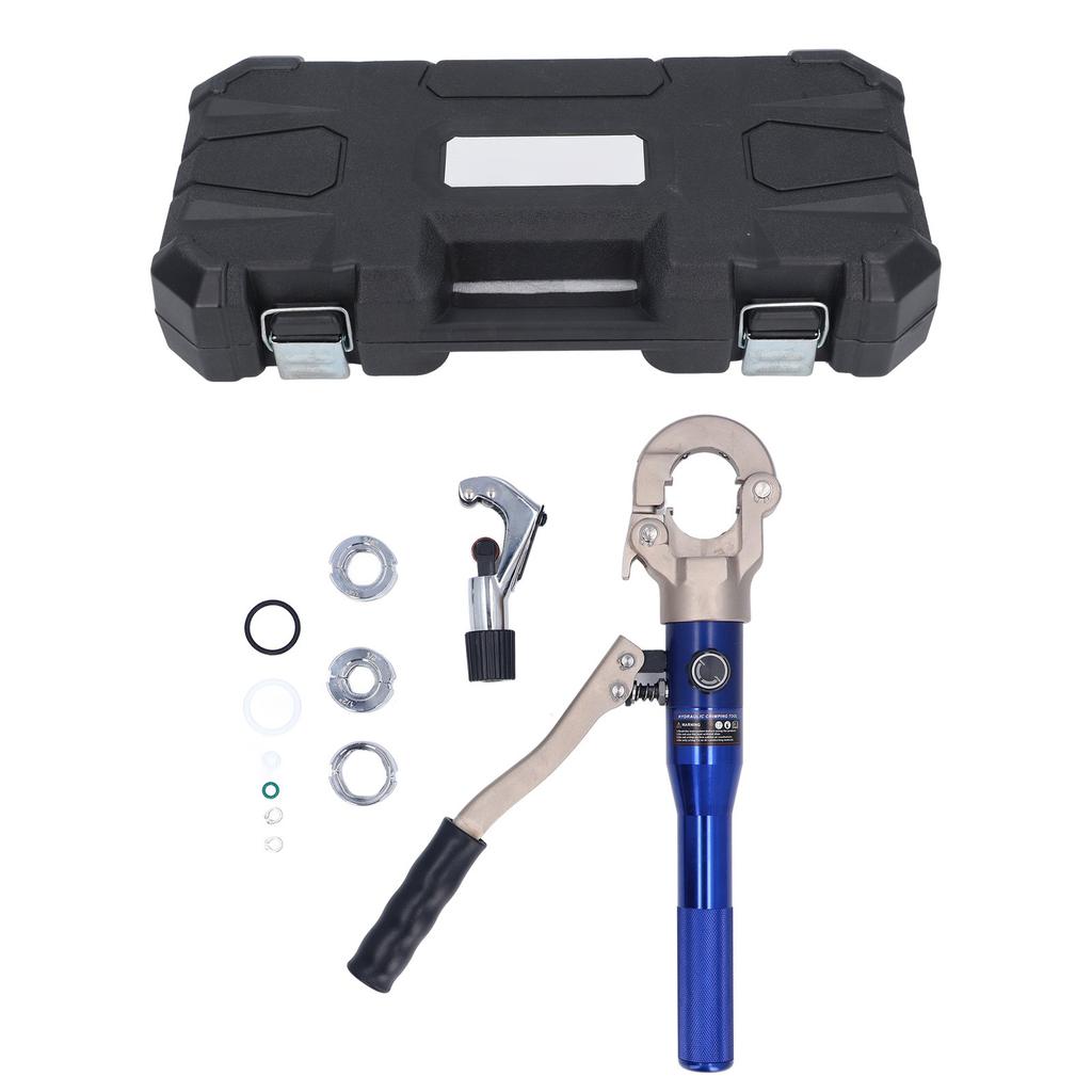 Hydraulic Copper Press Tool Tube Fittings Crimping Pipe Reparing with 1 2 3 4 1in Jaw IG‑1632