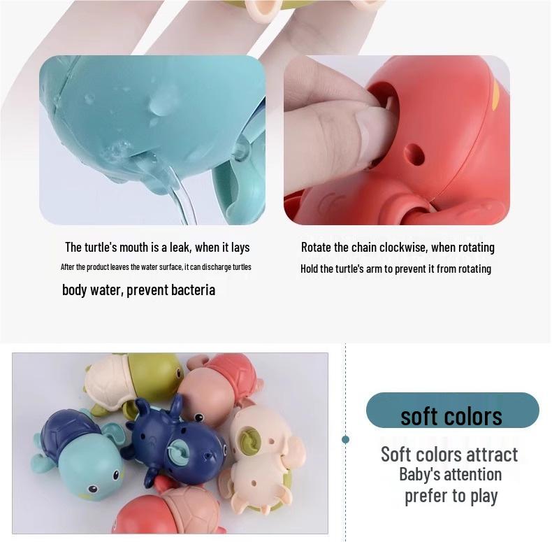 Baby Bathing Turtle & Yellow Duck Water Play Toy for Kids