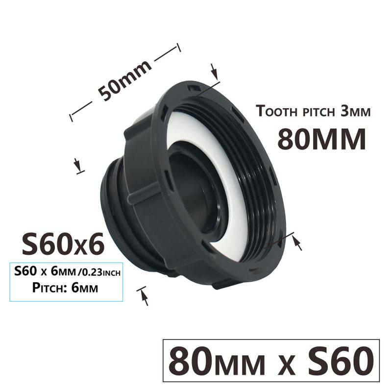 IBC Tank Adapter S60 X 1/2" 3/4' 1" 1.5 2" 63/75/80/100mm Thread Connector Ton Barrel Connect 1000 Liter IBC Tank Fitting
