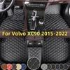 Car Floor Mats For Volvo XC90 2015- Leather Full Coverage Auto Floor Mats Luxury Floor Liners Interior Accessories