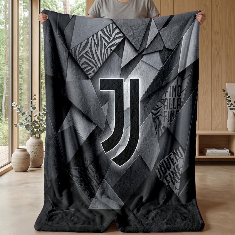 Juventus FC Themen-Decke Weiche Flanell-Decke Plüsch-Überwurf Gemütliche Sofa-Bett-Decke für Wohnkultur