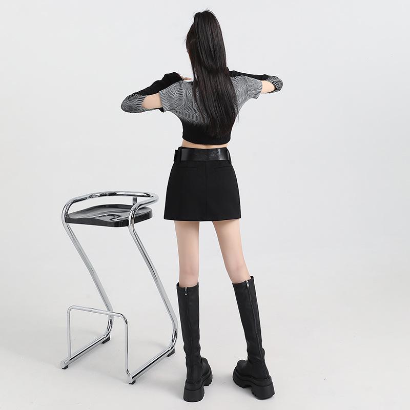 Korean Style Low Waist Slim Fit Midi Skirt for Women - 2024 Autumn Collection