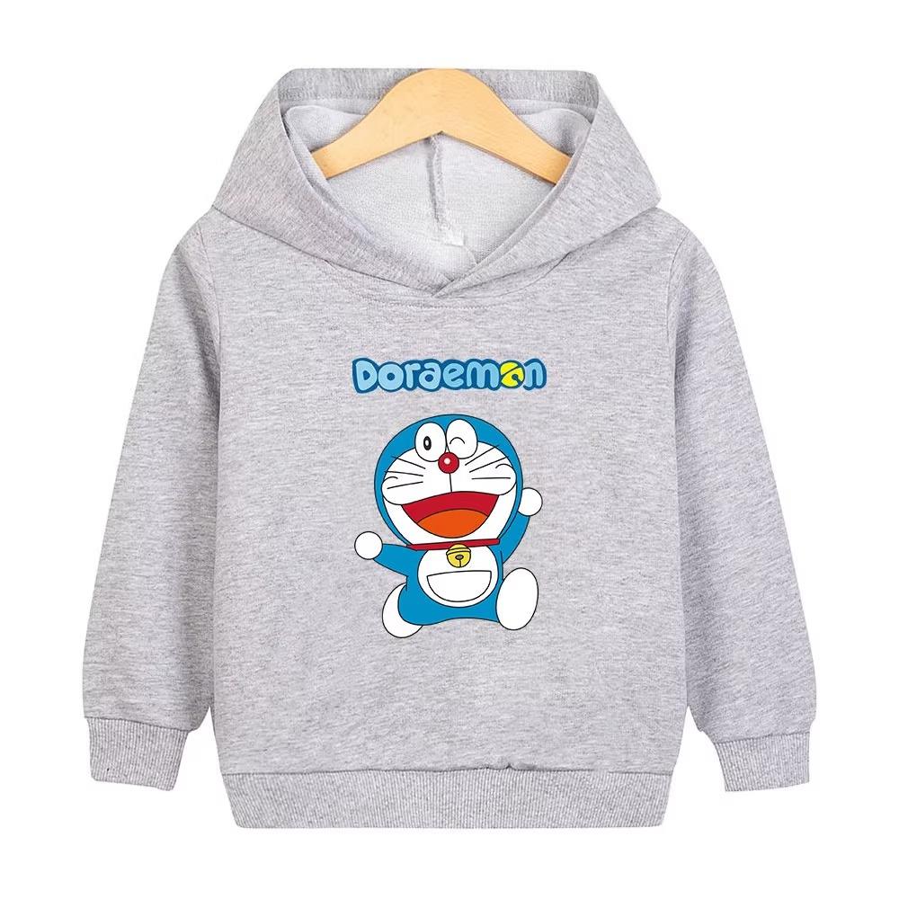 Doraemon Kinder-Hoodie Herbst und Winter Warm Jungen- und Mädchenkleidung Lässige Mode Kinder-Sweatshirt