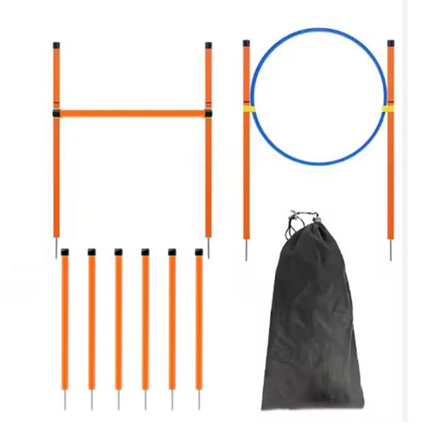 Dog Agility Training Set: Jumping Rings, Poles & Weaving Equipment