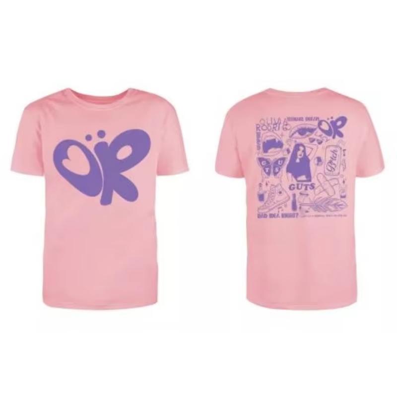 Olivia Rodrigo Concert Fan Cotton T-Shirt Double-Sided Printed Short Sleeve Men's and Women's Fan Fashion Top