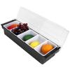 Seasoning Box with Lid Bar Condiment Holder Fruit Case Dispenser Milk Tea Shop Accessory5