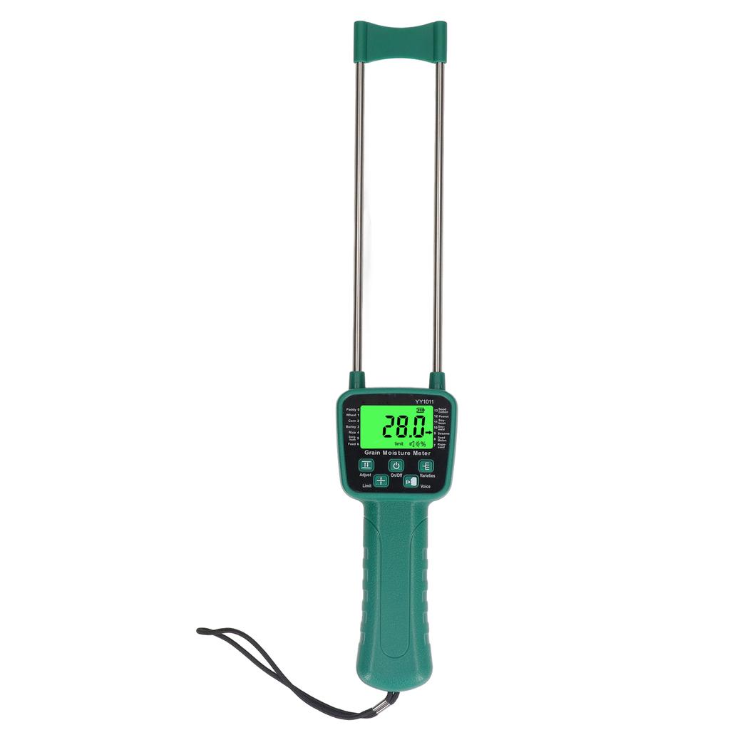 Hay Moisture Meter Wheat Soybean Grain Moisture Tester LCD Display with Voice Broadcast