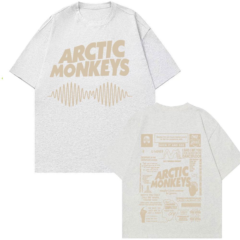 

Retro Arctic Monkey Album Tour Double Sided Pattern Tshirt 2026 New Mens Womens Hip Hop Punk Rock Cotton Oversized Tshirt 4XL