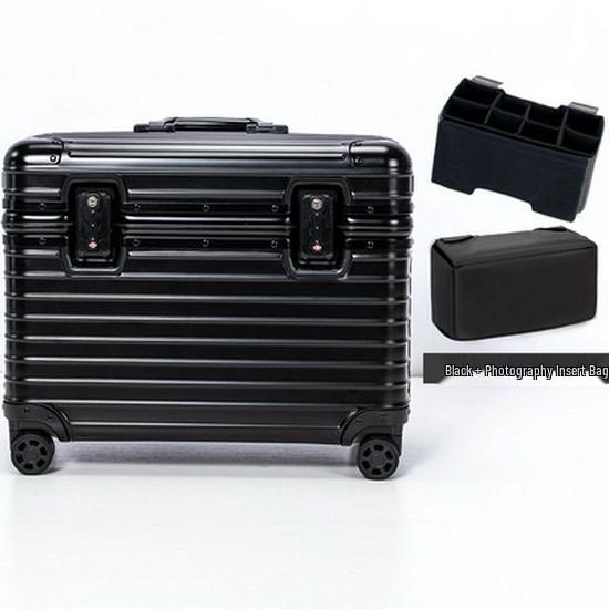 18-Inch Men's Aluminum-Magnesium Alloy Camera Carry-On Suitcase