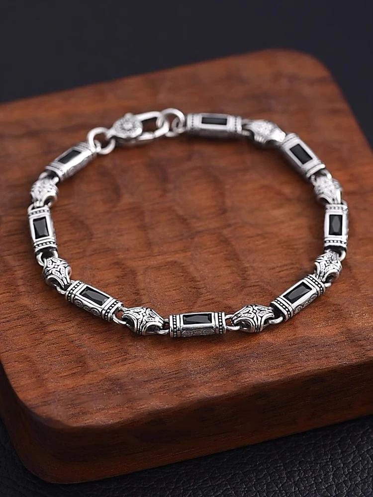 Neues Tang-Grasmuster Silberfarbenes Armband für Männer und Frauen Mode Türkei-Stil Luxuriöse Handbekleidung Neuer Schmuck