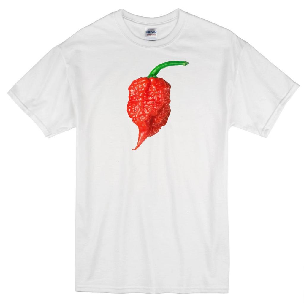 CAROLINA REAPERS HOT PEPPER FACE MELTER HIGH SCOVILLE SPICY WHITE T-shirt Tops Tees Unisex