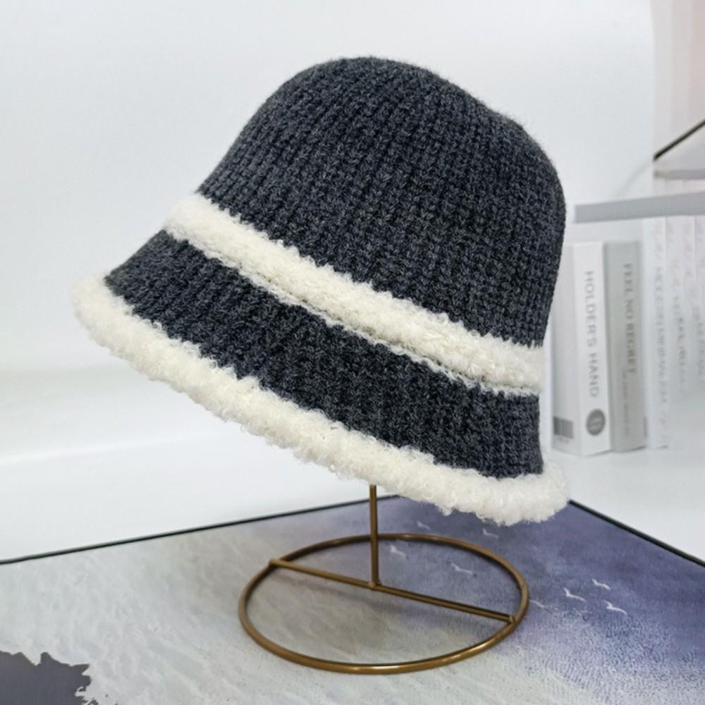 Breathable Knitted Bucket Hat Hollow Out Sun Protection Cap Visor Cap Woven Fisherman Hat  Women