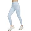 Calças Esportivas Femininas Trail Go Estampa de Letras Secagem Rápida Cintura Alta Design de Bolso Parte de baixo Azul Militar Claro FN2665-440