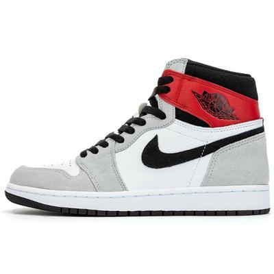 Air 1 Retro High OG Smoke Grey Men Sneakers White Black Light-Smoke-Grey 555088-126