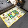 Cute Cartoon Pattern Carpet with Yellow Border for Living Room Decor Suitable for use as an anti-slip for living room bedroom sofas