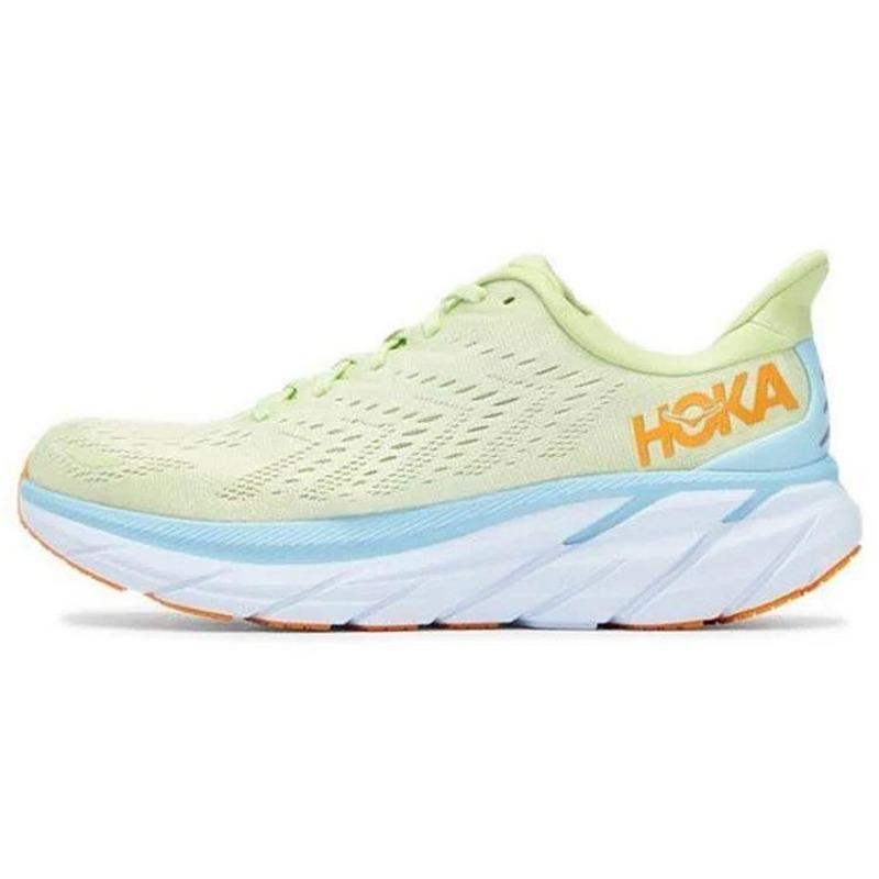 Hoka One One Clifton 8 Men s Low-top Running Shoes Yellow Blue 1119393-BSSNG 43