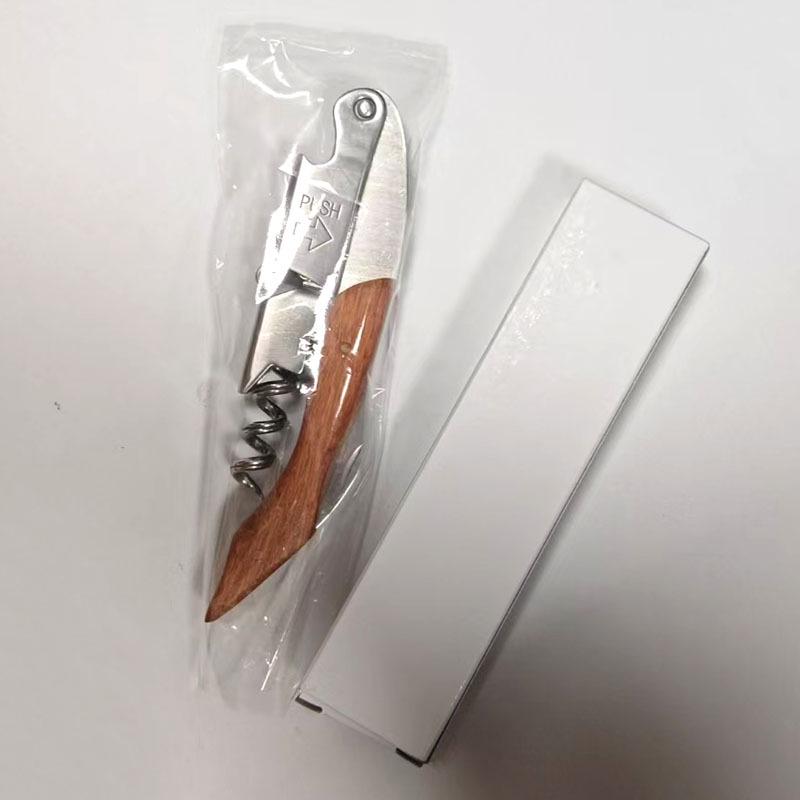 Cross Creative Solid Wood & Stainless Steel Wine Corkscrew Knife