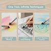 3Pcs Reusable Sponge Pens No Leak Washable Brushes for Pastel Sketching Oil Painting DIY Crafts