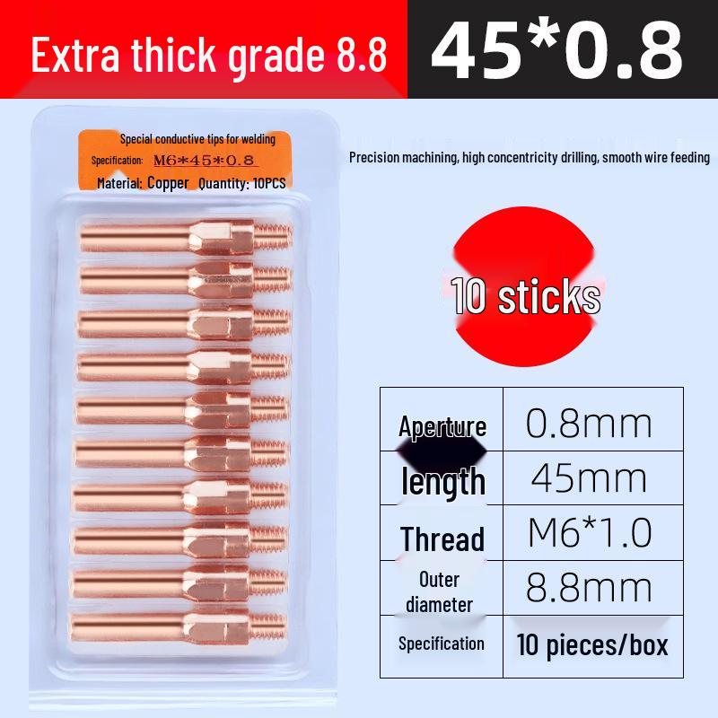 Vârf de contact din cupru cu ecran de gaz Panasonic pentru sudură MIG (0.8/1.0/1.2)