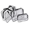 Customizable Transparent PVC Makeup Bag Set - Portable Summer Travel Cosmetic Organizer