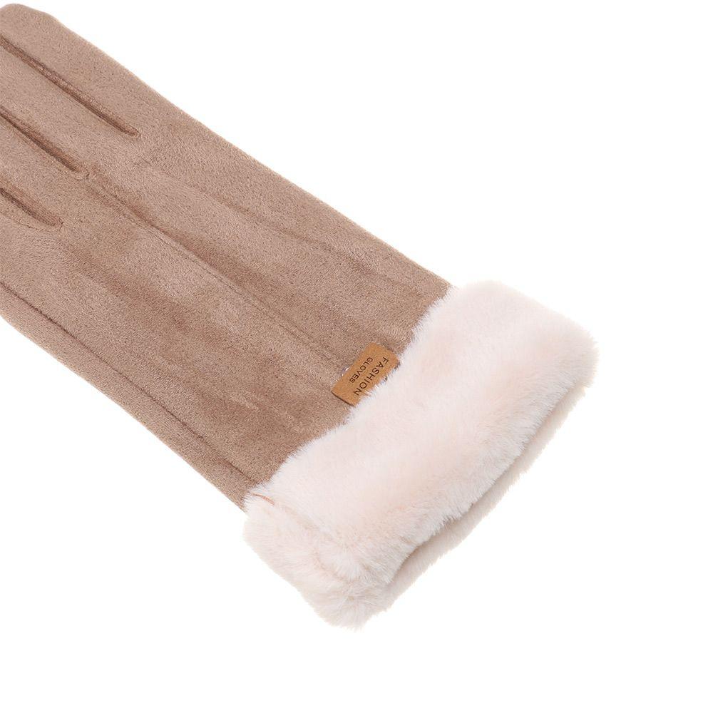 Gloves Autumn Winter Outdoor Sport Full Finger Mittens Furry Warm Mitts Thick Plush Women Gloves