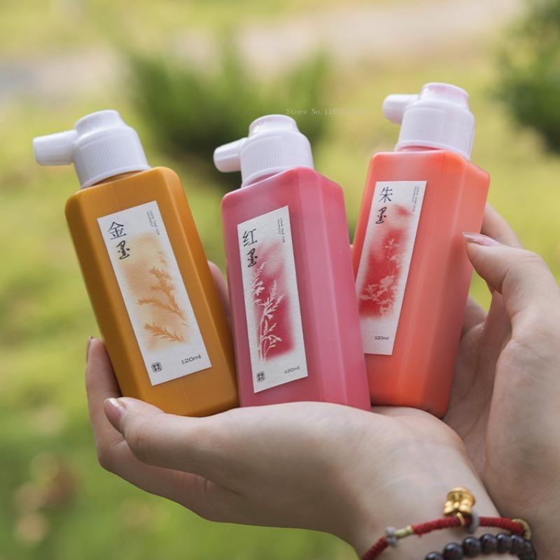 120ml/bottle Color Ink Not Easy To Fade Watercolor Pigment Brush Calligraphy Practice Chinese Painting Creation Ink Art Supplies