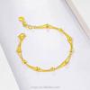 Dubai Jewelry Gold PlatedMatte Round Bead Bracelet Exquisite Craftsmanship Gold Plated Transfer Bead Bracelet Ladies Jewelry