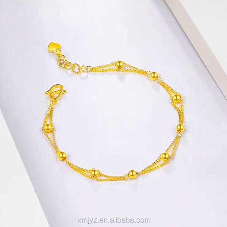 Dubai Jewelry Gold PlatedMatte Round Bead Bracelet Exquisite Craftsmanship Gold Plated Transfer Bead Bracelet Ladies Jewelry