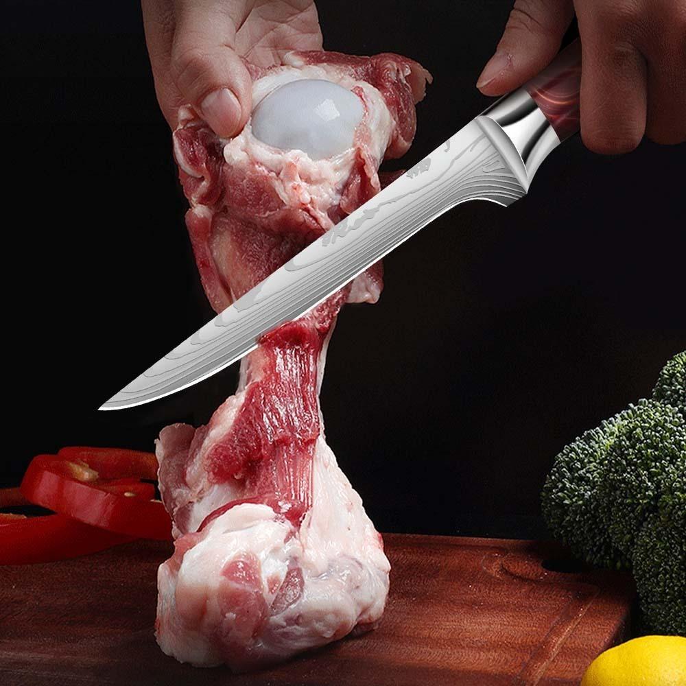 3PCS Premium Kitchen Knife Set, Boning Knife, Chef's Knife, Ultra-sharp Meat Cleaver, Vegetable Knife, Slicing Knife