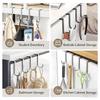 1-10Pc Stainless Steel Double S-Shape Door Back Hook Free Punch Multi-Purpose Hanger Kitchen Bathroom Storage for Coat Towel Bag