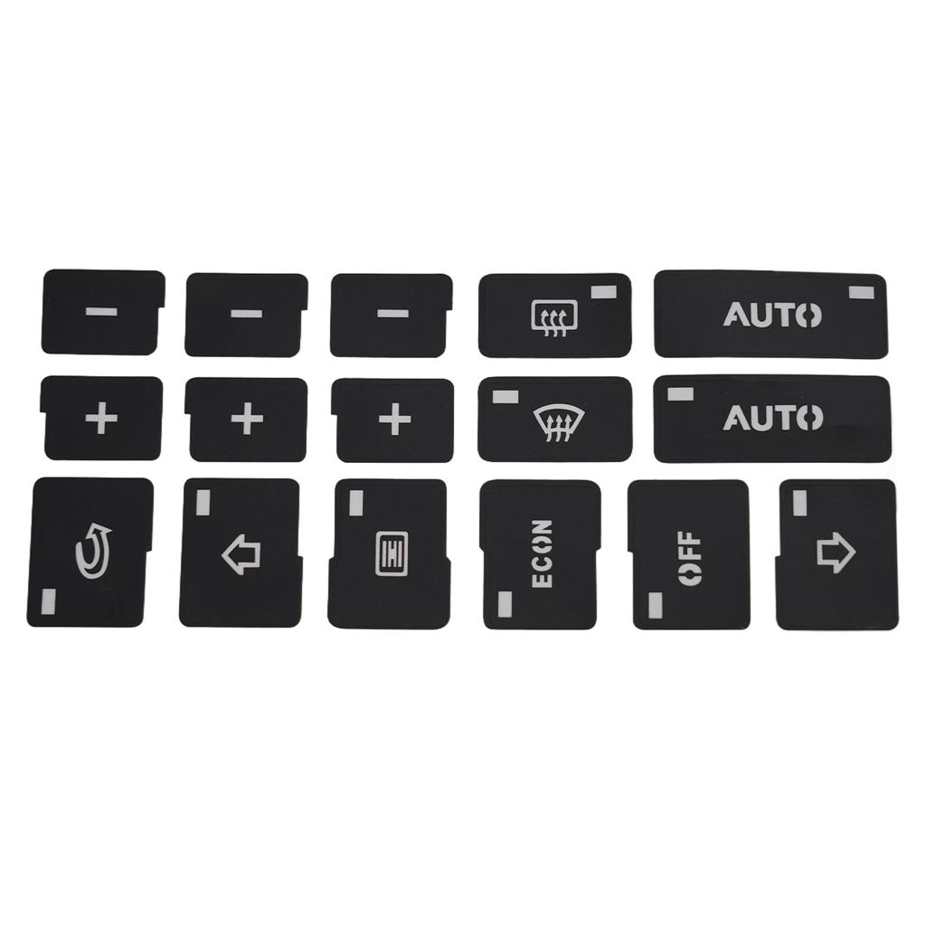 Easy To Install A4 B6 B7 AC Climate Control Button Repair Restoration Decals Stickers White Characters On Black Overlay