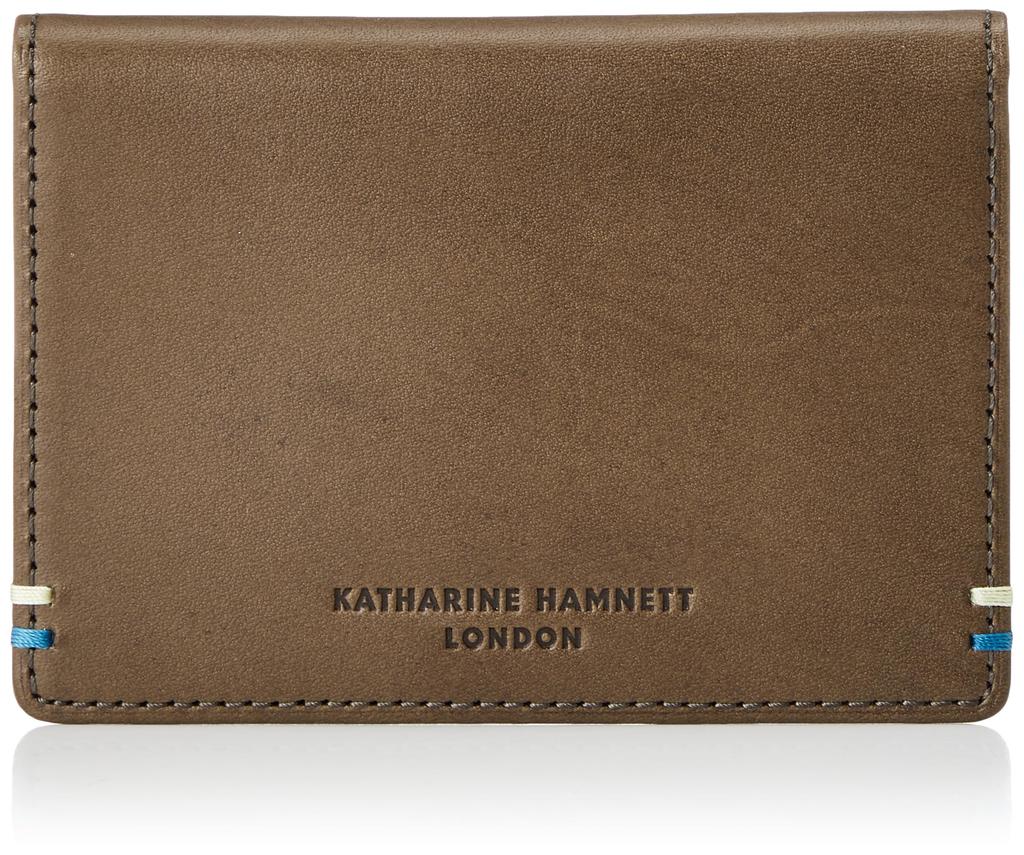 Katharine Hamnett London VEGA Business Card Made of Premium Japanese Cowhide Antique Organic Holder, Leather, Style, Cotton, 490-52101, Brown,