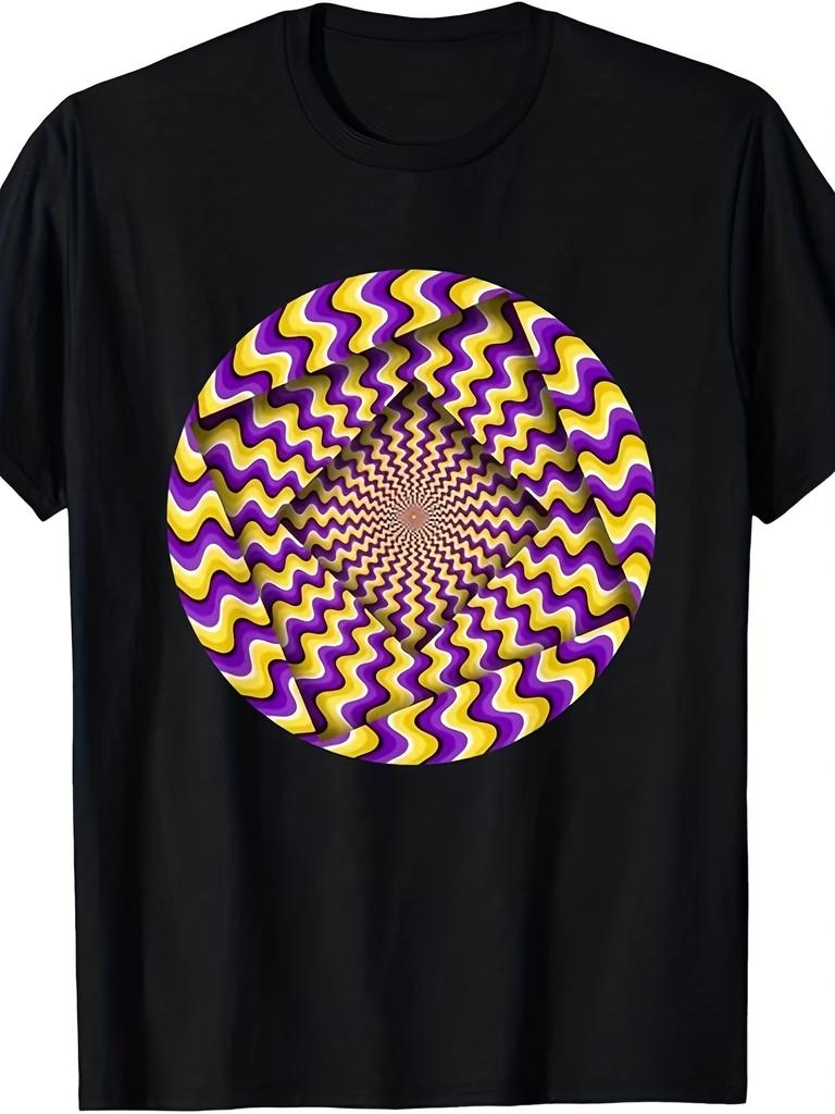 Humorous Visual Tricks And Illusions Graphic Tee for Popular Item Featuring Breathable Fabric Crew Neck Regular Fit Machine Washable Perfect for Outin