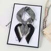 71 Flower polka dot simulation silk scarf neck small square scarf Korean atmosphere sunscreen scarf advanced sense