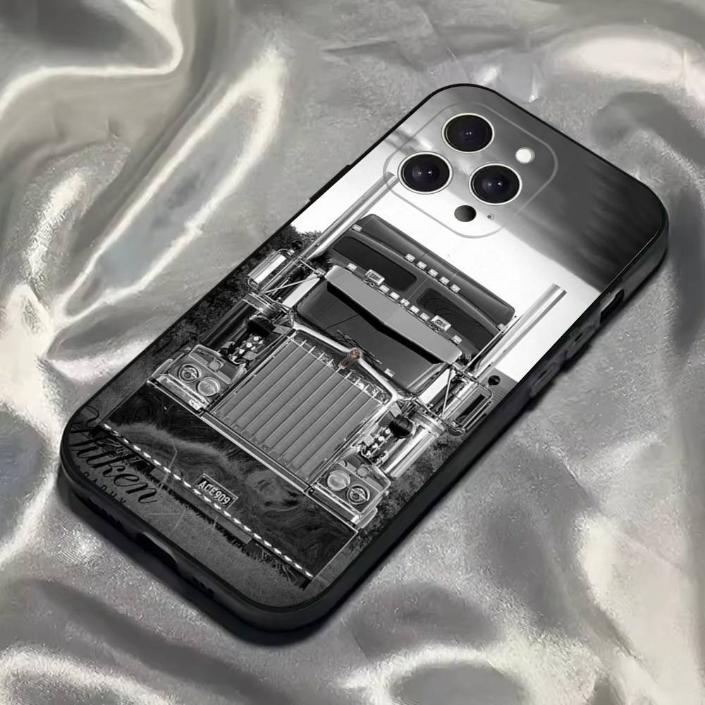 Cool H-Heavy Truck Car Phone Case For iPhone 16,15,14,13,12,11,Pro,Max,Plus,X,XS,SE4,E,Mini,Soft Black Case