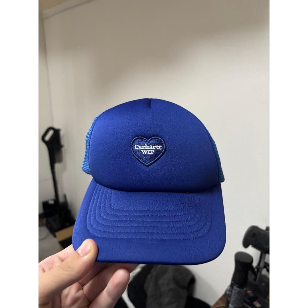 Used Carhartt WIP Heart Logo Mesh Cap Blue