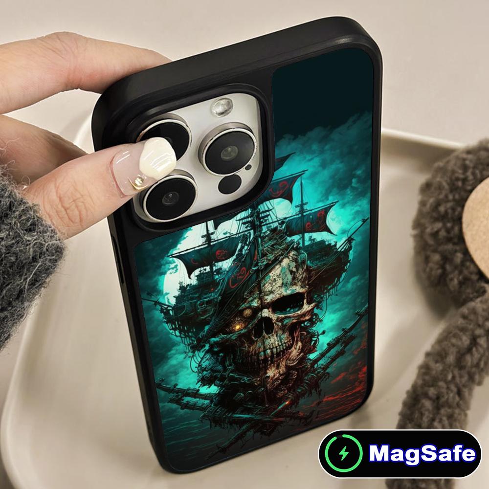 Pirate Corsair Mobile Phone Case for iPhone 17 16 15 14 13 12 11 Air Pro Max Plus Magsafe Matte Surface Colorful Cover Luxury