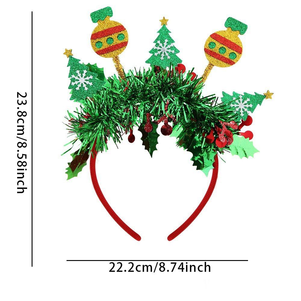 Sequin Christmas Headband Reindeer Antlers Snowman Sequin Hair Hoop Glitter Star Party Decorations Party Props Headress