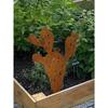 Vintage Farmhouse Iron Cactus Garden Fence Plant Theme Metal Art Decor for Easter Holiday