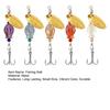 5Pcs Fishing Lure Spinnerbait with Treble Hooks Vibrant Color Compact Portable Fishing Lures Spoon Spinner Baits Kit