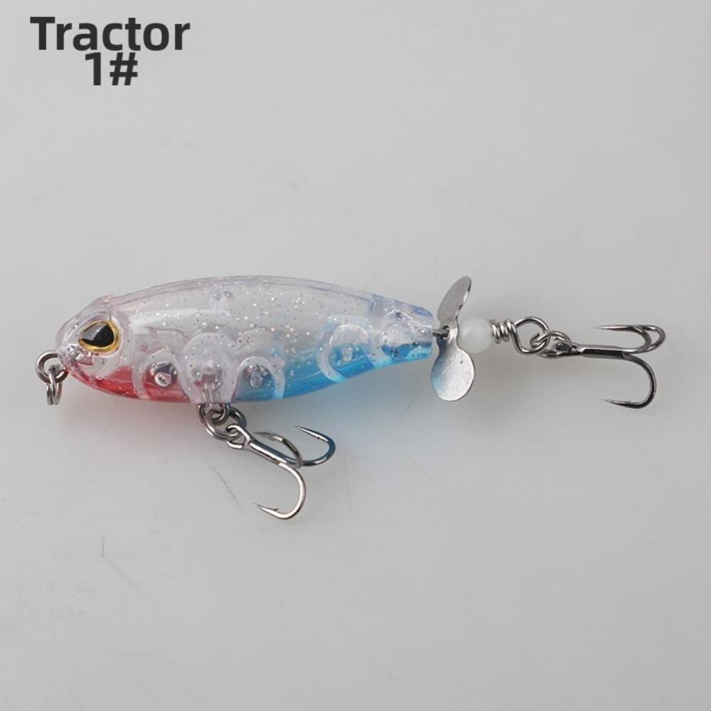 Spin Tail Surface Propeller Pencil Bait Wobbles Action Artificial Fishing Lure  Bass Fishing 5g-1#