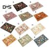 Floral Floor Mat Stain Resistant Washable Non-Slip Area Rug Thick Faux Wool Carpet Machine Washable Kitchen Bedroom Living Room Ddcor Mat
