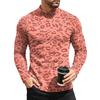 Men's Leopard Print Long Sleeve Crewneck Base Layer Shirt for Fall Winter Everyday Wear