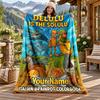 Brainrot Custom Name Flannel Blanket Personalized Soft Warm Plush Throw Blanket Customized Gift for Family Friends