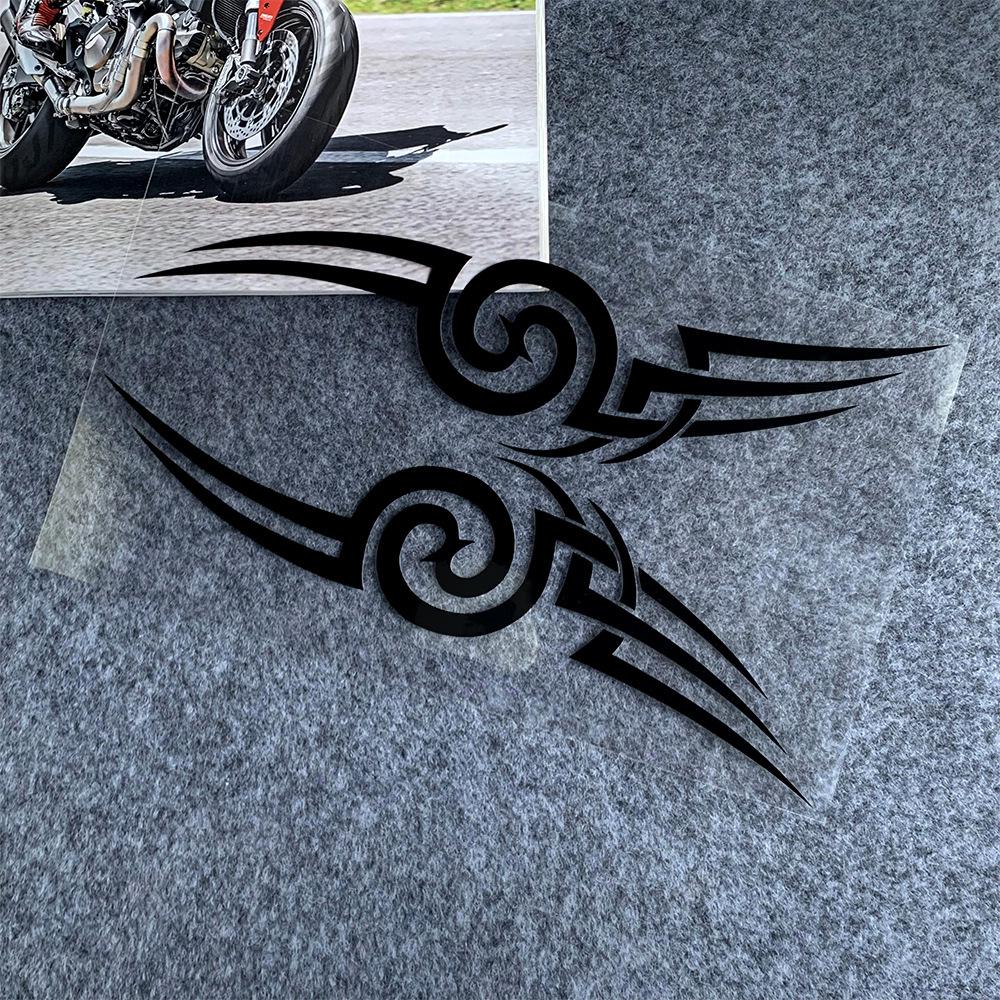 Reflective Waterproof Motorcycle Helmet Rune & Body Sticker - Scratch Resistant Decorative Cover.