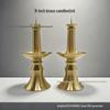 Brass Lotus Candlestick Holder for Buddhist Offerings