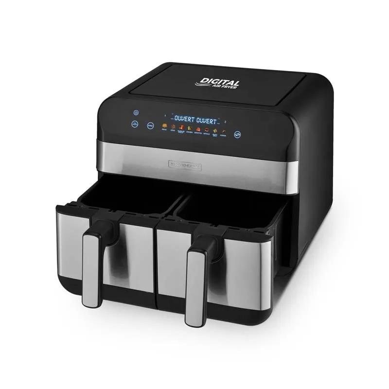 Kitchencook - Airflow 9 - Friteuse Sans Huile Double Cuve 9l - 8 Programmes