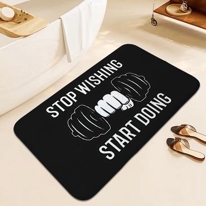 Gym Carpet for Bedroom Floor Mats Front Door Soft Living Room Funny Doormat Bathroom Hallway Sleeping Room Rug Aesthetic