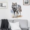 3D Realistic Wolf Wall Sticker Self-Adhesive Background Decor for Bedroom Living Room Home Decoration